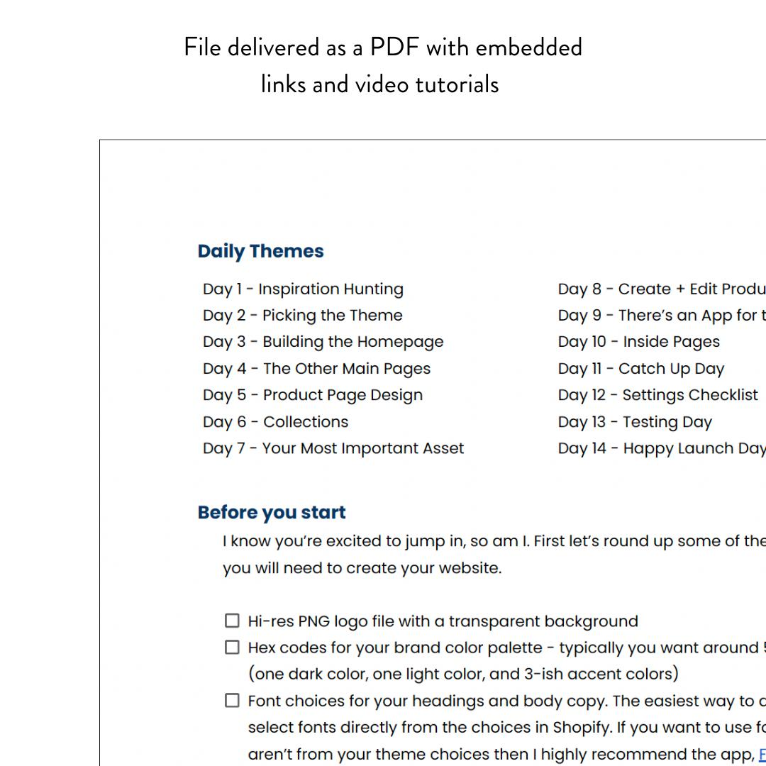 Build Your Shop: 14 Day Shopify Roadmap-Product Powerhouse™ - Get help with your Shopify store - Shopify Web Designer
