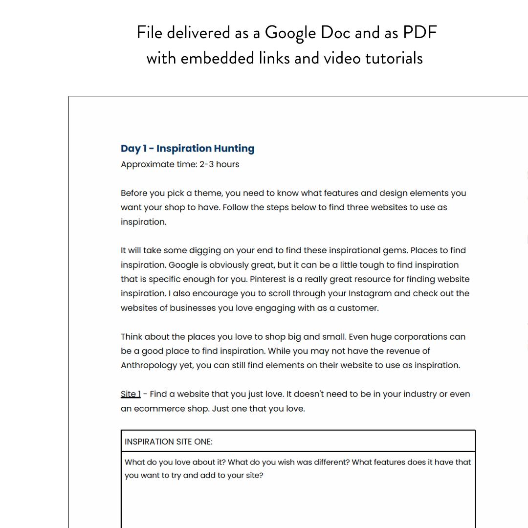 Build Your Shop: 14 Day Shopify Roadmap-Product Powerhouse™ - Get help with your Shopify store - Shopify Web Designer